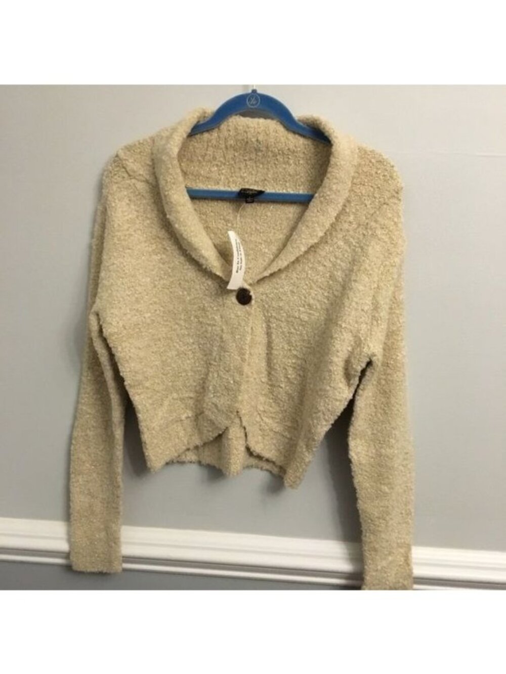 Vintage NWT Women's B Moss Cropped Wool Blend Cardigan Sweater Size Small